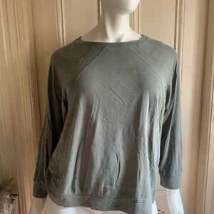 J. Jill Olive Green Seamed Sweatshirt